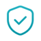 Image of a shield with a tick, to indicate Sherpa's Data Security features