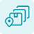 Multiple delivery packages with location pin