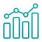 Image of a combined column and line graph going up, to indicate Sherpa's Performance Metrics feature