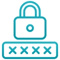 Image of a lock and four digit code to indicate Sherpa's Secure Handover features