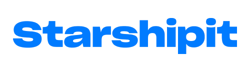 Starshipit logo link to integrate with Sherpa's on-demand delivery options